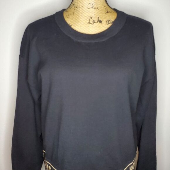 NWT Michael Kors Crew Neck Cropped Sweater Size M - Picture 2 of 11